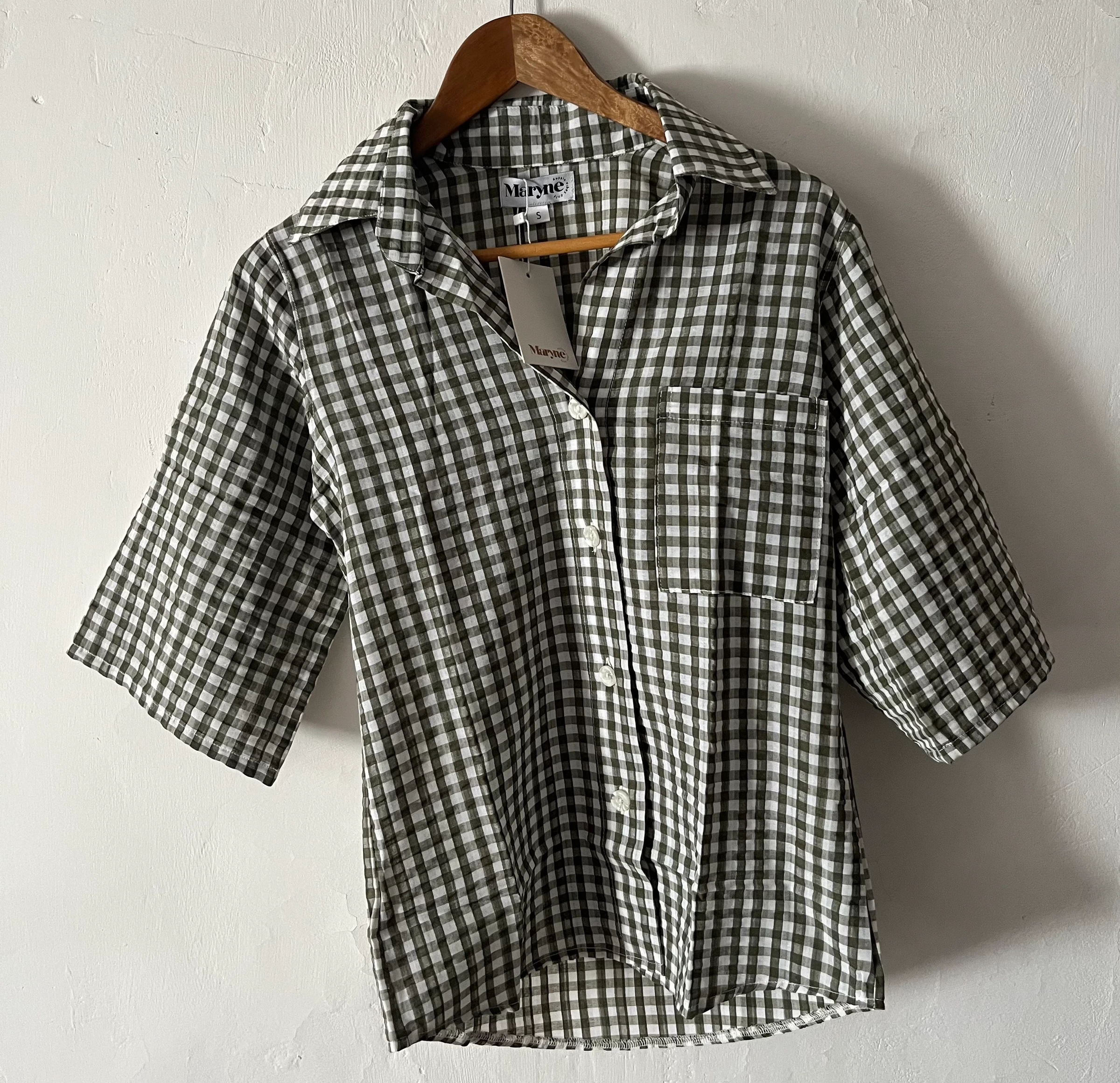 Chemise vichy vert taille S Neuve avec étiquette